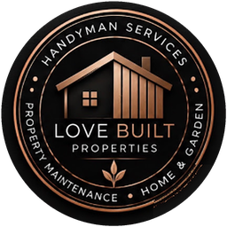 Lovebuilt Properties logo: a copper house in a circle